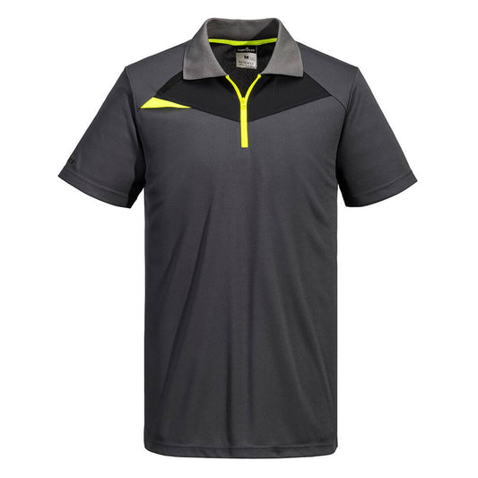 Portwest DX4 Corporate Casuals Poloshirt DX410 PW2 Hi Vis K/M metaalgrijs(MG)