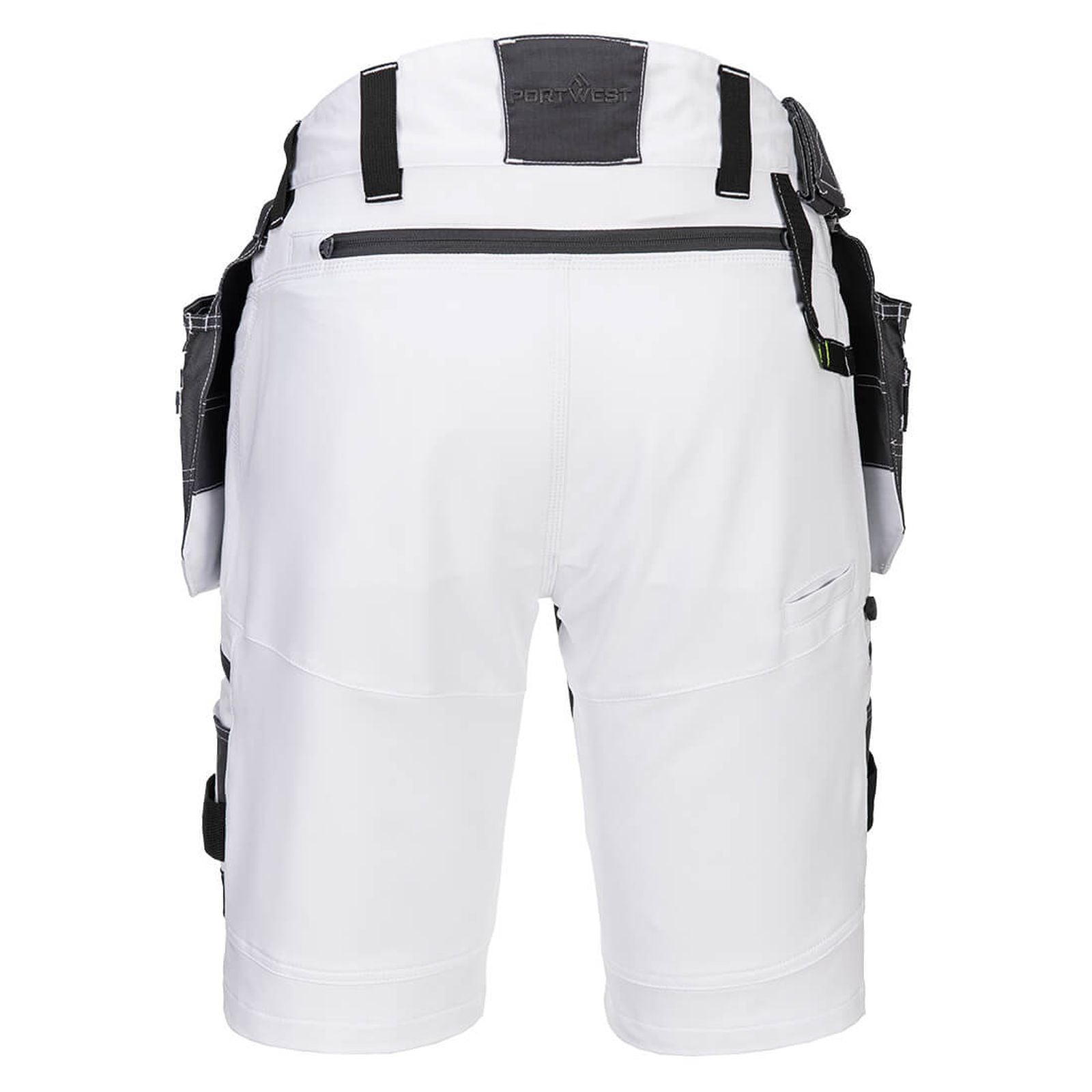 Portwest DX4 Korte Broeken DX444 afneembare holsterzakken stretch wit(WH)
