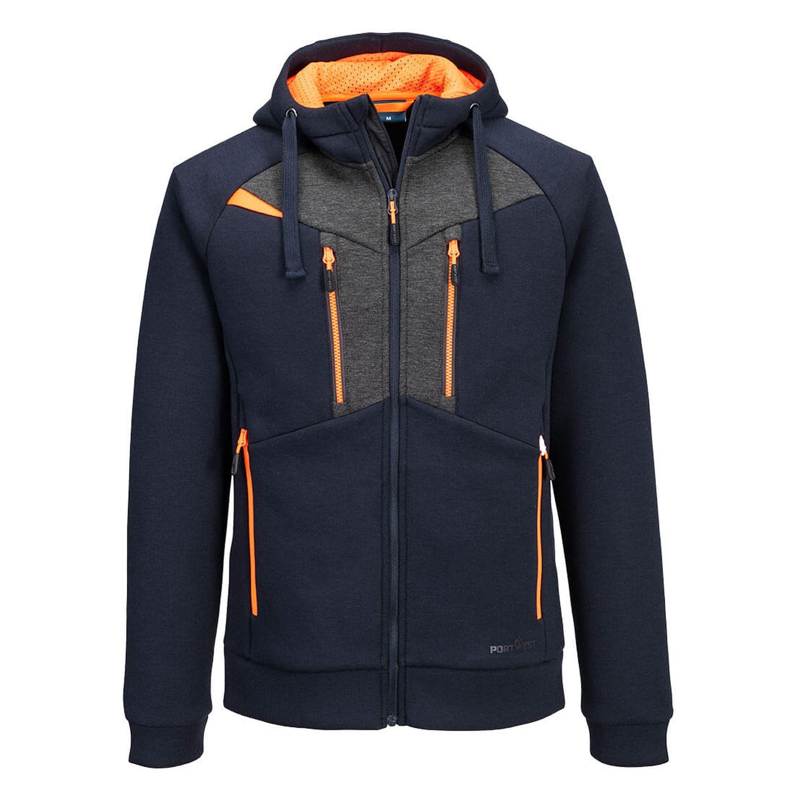 Portwest DX4 Werkkleding Hoodie DX472 rits contrastkleur donker marineblauw(DN)
