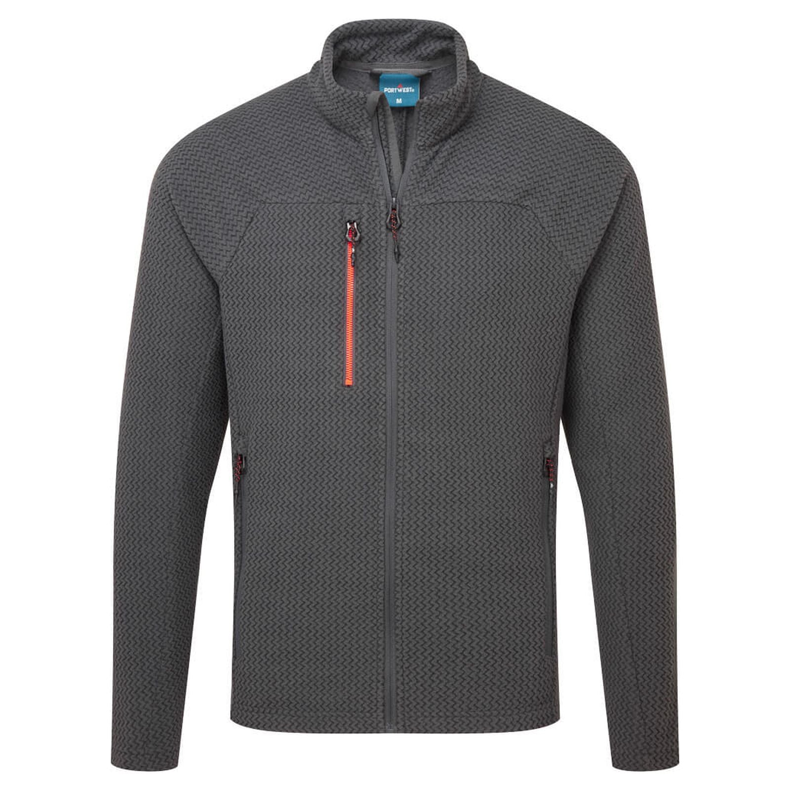 Portwest EV4 jas EV480 textuur Fleece slim-fit stretch metaalgrijs(MG)