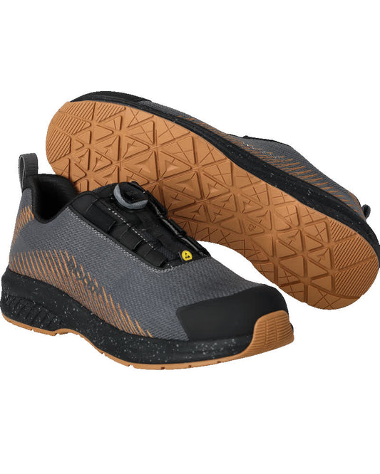 Mascot Footwear Customized Veiligheidsschoenen F1601-909 S1PS SR SO EDS laag BOA Fit System steengrijs-notenbruin(8954)