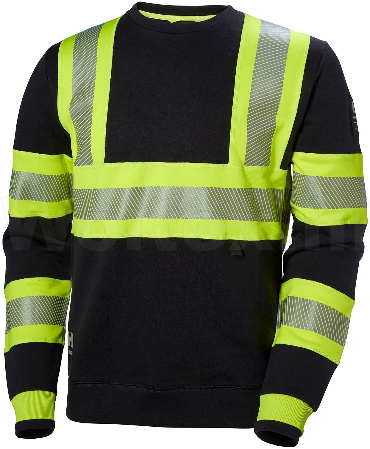 Helly Hansen Polosweaters ICU 79272 HiVis fluo geel-ebbenhout(360)