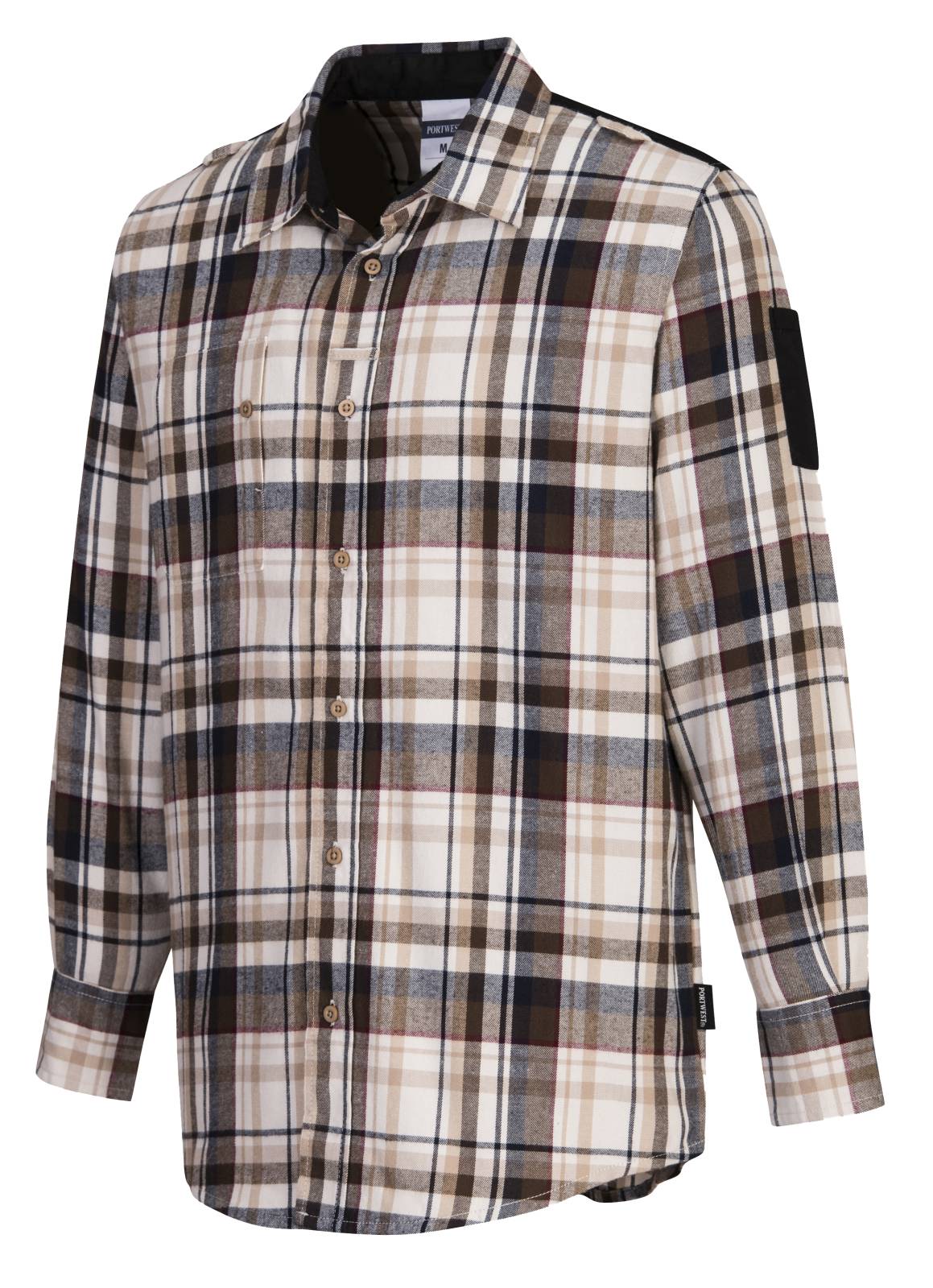 Portwest Shirts KX370 bruin geruit(BR)