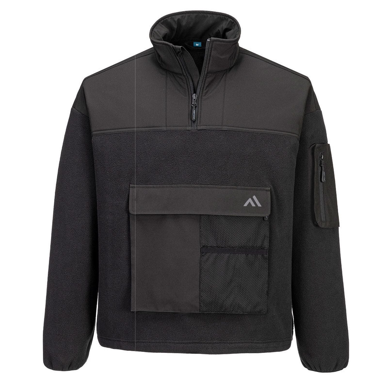 Portwest KX3 Sport Werkkleding Sweatshirt KX378 1/4 zip fleece zwart(BK)