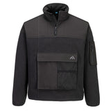 Portwest KX3 Sport Werkkleding Sweatshirt KX378 1/4 zip fleece zwart(BK)