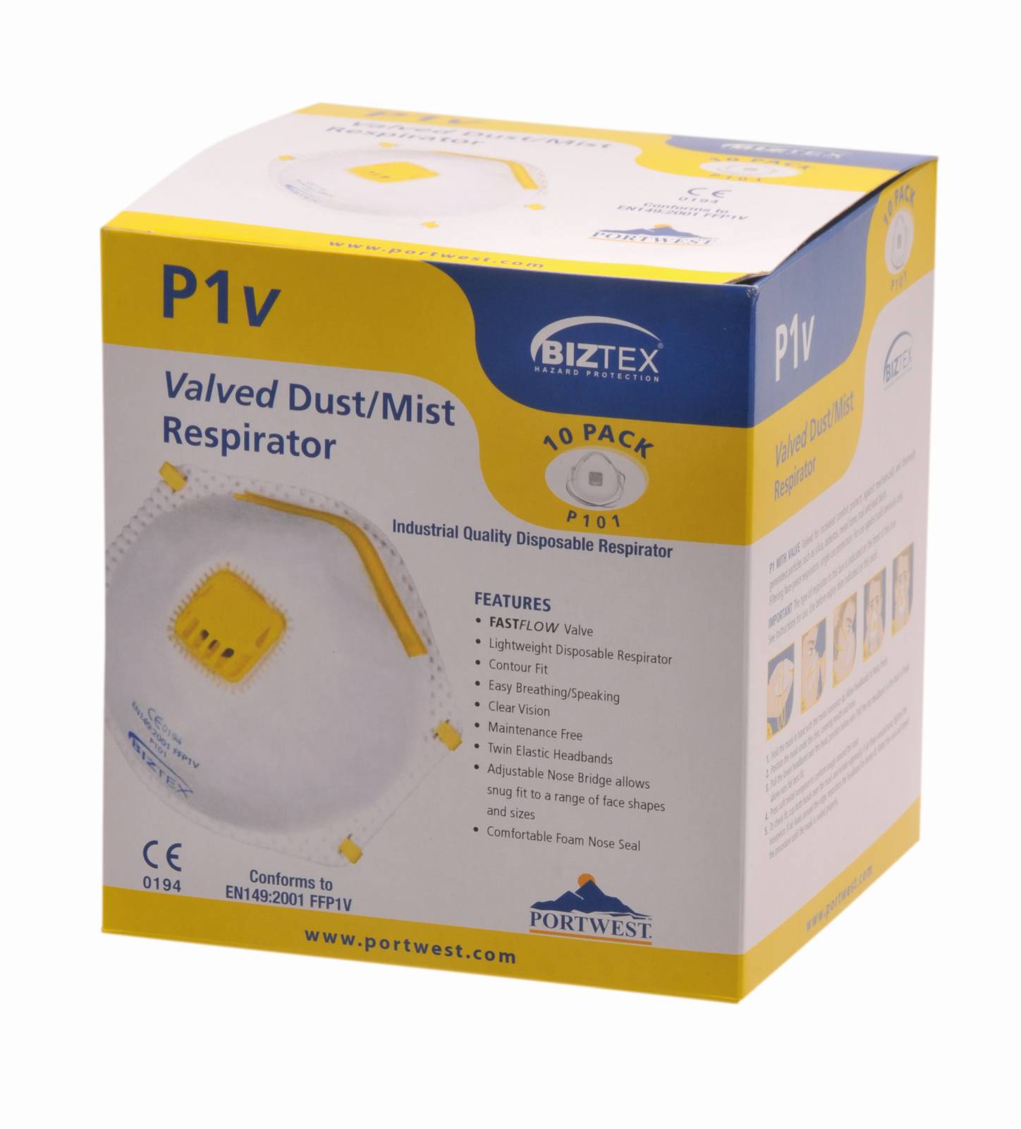 Portwest Maskers P101 wit(WH)