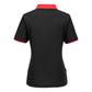 Portwest PW2 Corporate Casuals Poloshirt PW219 dames zwart-rood(BD)