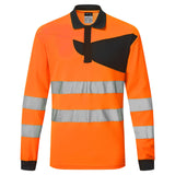 Portwest PW2 Hoge zichtbaarheid Poloshirt PW220 HiVis L/M oranje-zwart(OB)