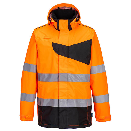 Portwest PW2 HiVis Regenjack PW265 Hi-Vis oranje-zwart(OB)