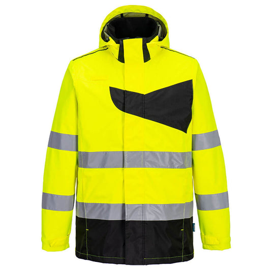 Portwest PW2 HiVis Regenjack PW265 Hi-Vis geel-zwart(YB)