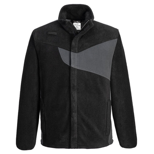 Portwest PW2 Jas PW270 fleece zwart-zoomgrijs(BZ)