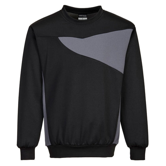 Portwest Polosweaters PW273 zwart-zoomgrijs(BZ)