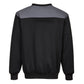 Portwest Polosweaters PW273 zwart-zoomgrijs(BZ)
