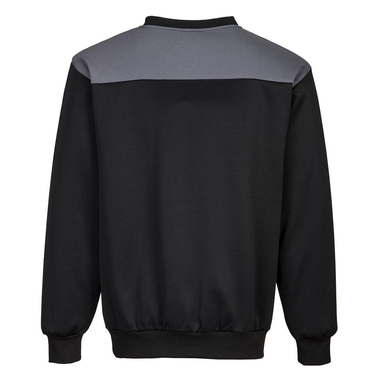 Portwest Polosweaters PW273 zwart-zoomgrijs(BZ)