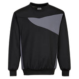 Portwest Polosweaters PW273 zwart-zoomgrijs(BZ)