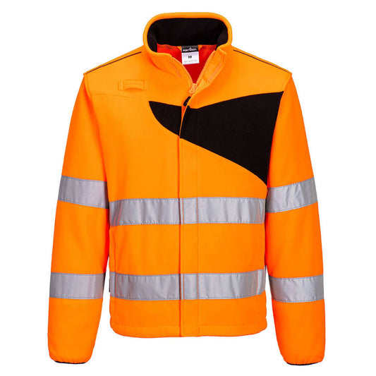 Portwest PW2 Hi-Vis Jas PW274 fleece HiVis fluo oranje-zwart(OB)