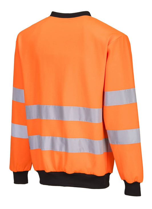 Portwest Polosweaters PW277 oranje-zwart(OB)