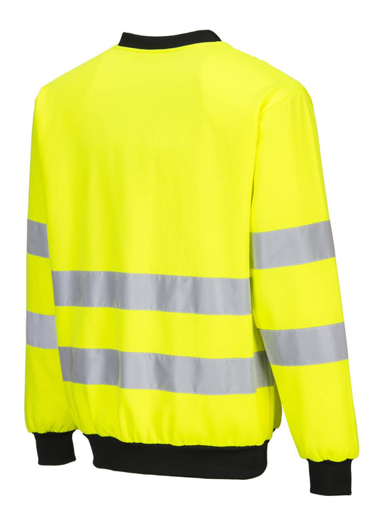 Portwest Polosweaters PW277 geel-zwart(YB)