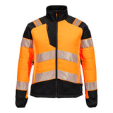 Portwest PW3 Hoge zichtbaarheid Jack T171 baffle Hi-Vis hybride winddicht waterafstotend dames oranje-zwart(OB)