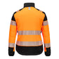 Portwest PW3 Hoge zichtbaarheid Jack T171 baffle Hi-Vis hybride winddicht waterafstotend dames oranje-zwart(OB)