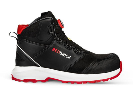 Redbrick Safety Sneakers Pulse Schoenen Speed Lace High S3 Hoog model zwart